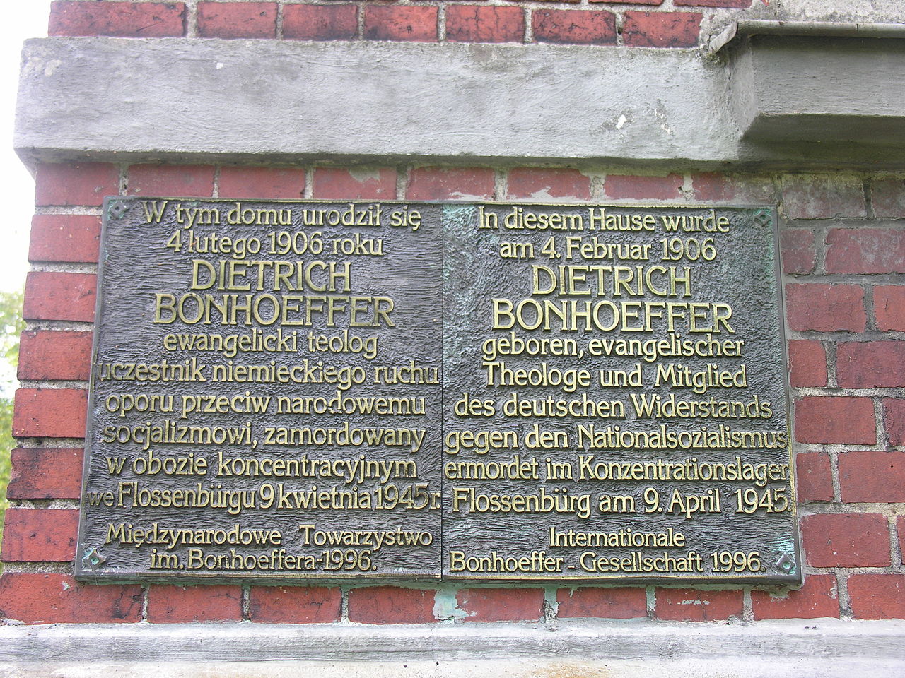Bild Bonhoeffer Geburtshaus Breslau (Wroclaw)