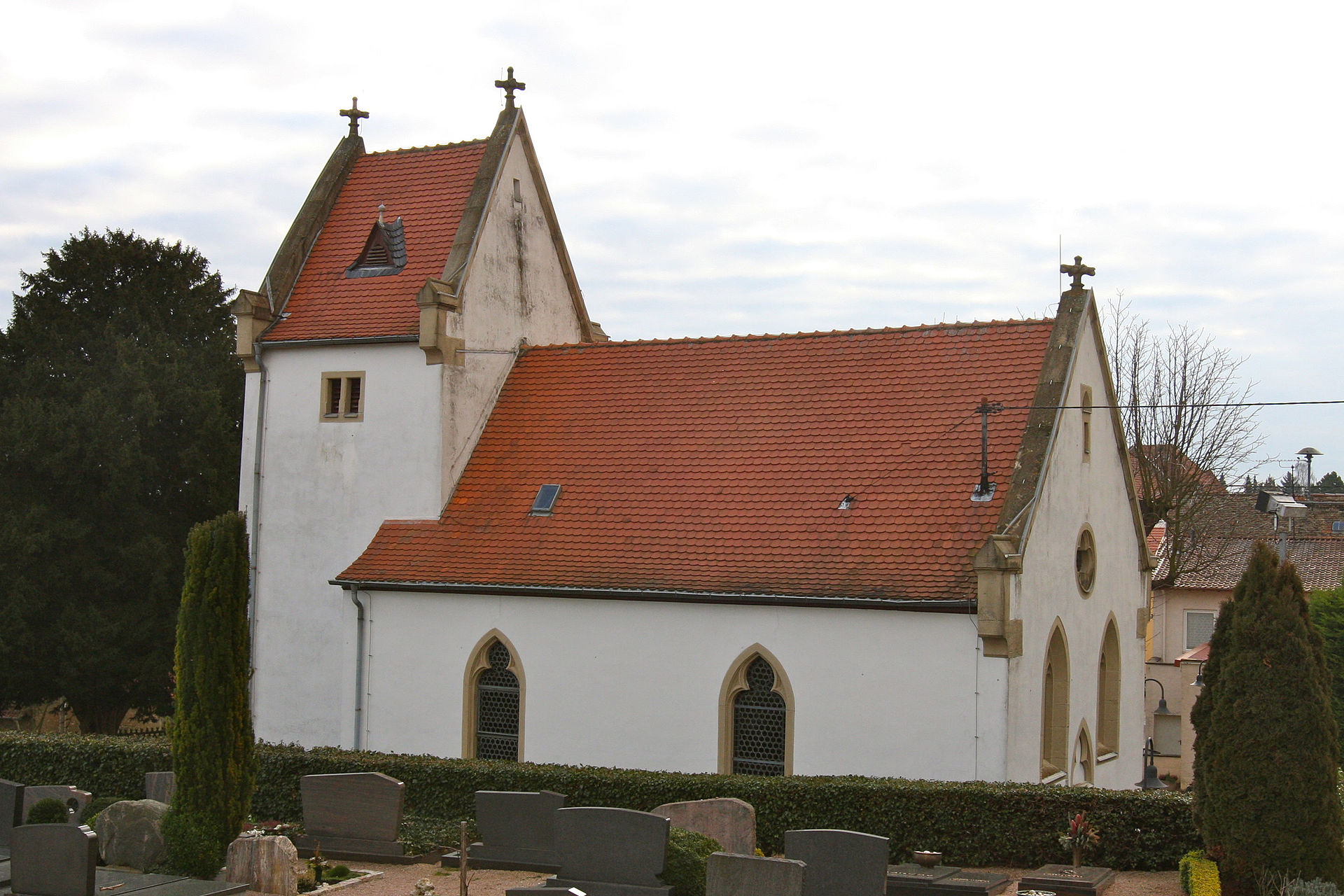 Bild Kirche St. Martinus Bermersheim von der Höhe